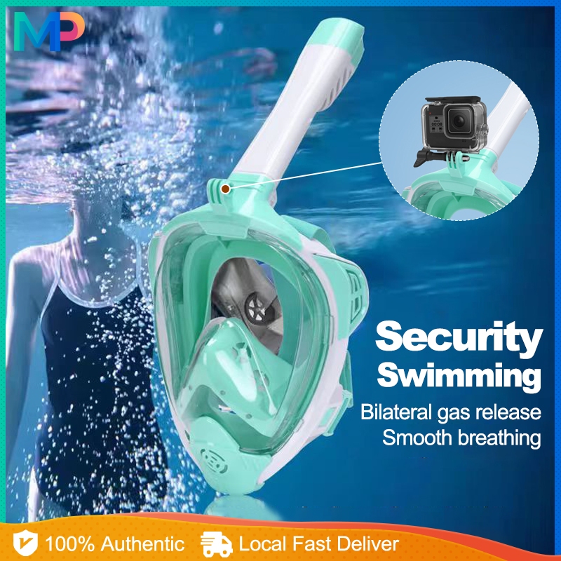 Snorkeling Set Anti Leak Easy Breathing Snorkel Diving Mask Goggles For ...