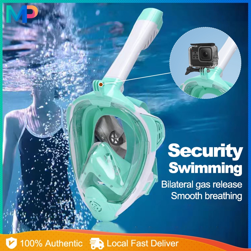 Snorkeling Set Anti Leak Easy Breathing Snorkel Diving Mask Goggles For 