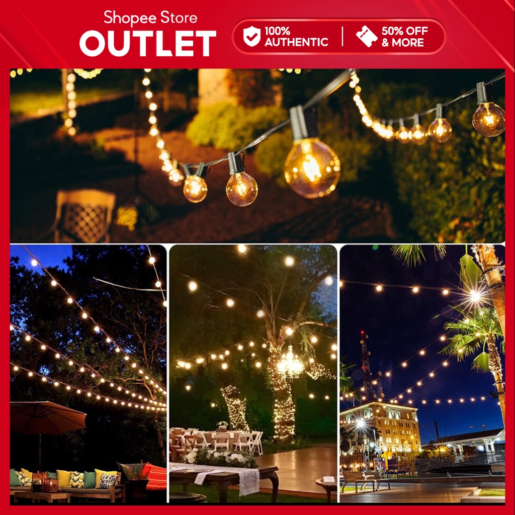 G40 bulb Pat String Lights Outdoor light Waterproof Patio Hanging Light ...