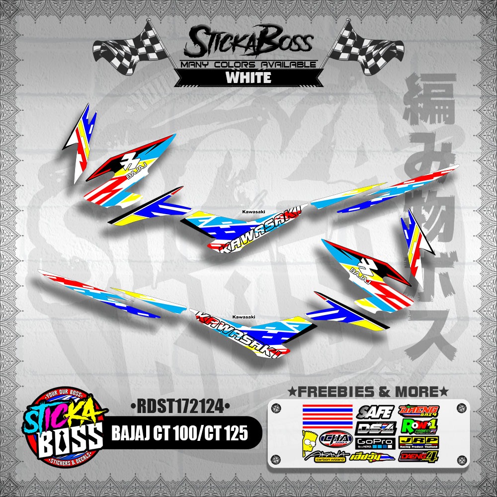 STICKER DECALS for BAJAJ CT 100 / CT 125 (BAJRDST172124) By STICKABOSS ...