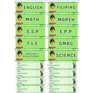 ROBLUX SUBJECT LABEL NOTEBOOK STICKER | Shopee Philippines
