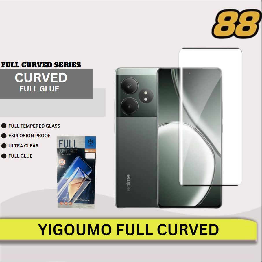 REALME GT YIGOUMO Full Tempered Glass Curved Screen Protector