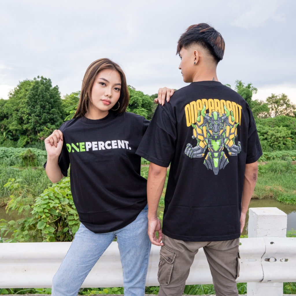 One Percent Apparel Genesis T-Shirt(Front & Back Print) | Shopee ...