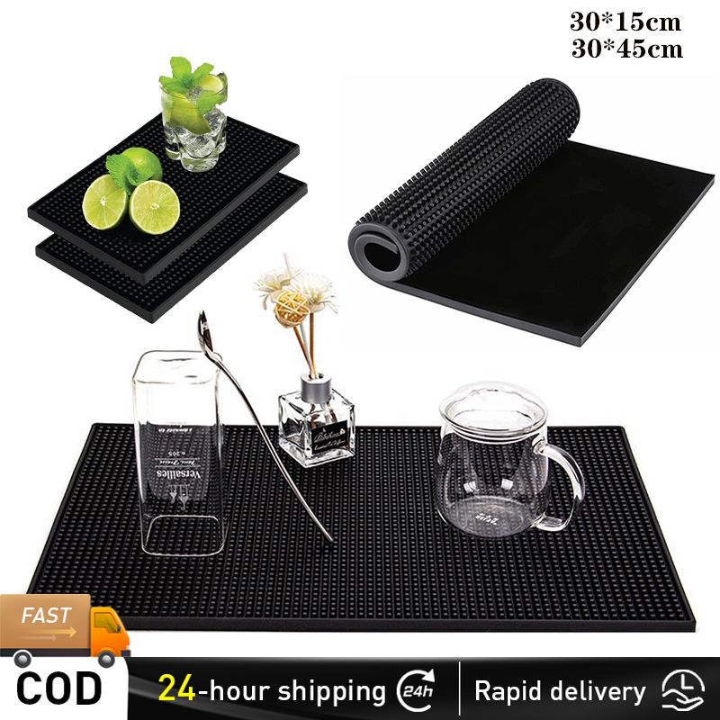 Bar Mat Bar Coasters Anti-slip Bar Rubber Mat Pvc Mats Square Coasters ...