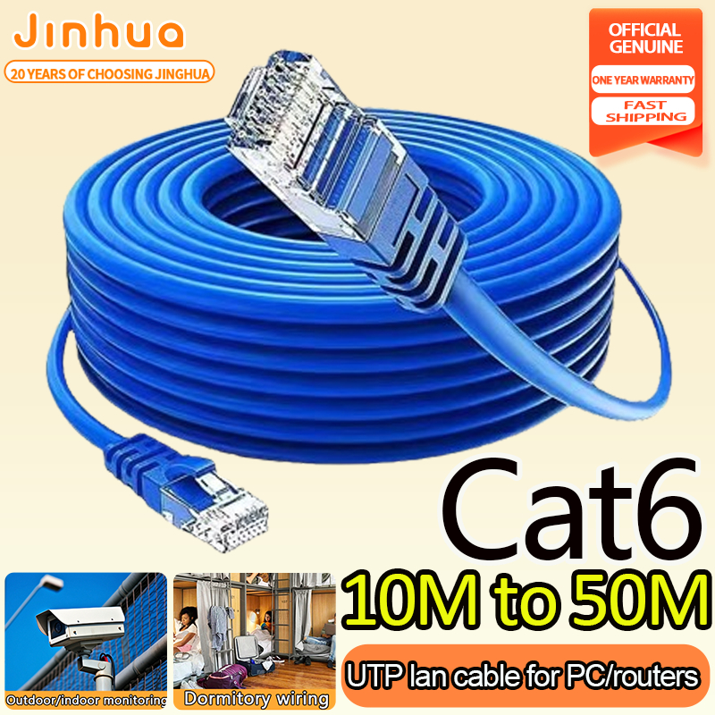 Jinhua Cat6 UTP LAN cable 10M TO 50M 1000Mbps waterproof and sunscreen ...
