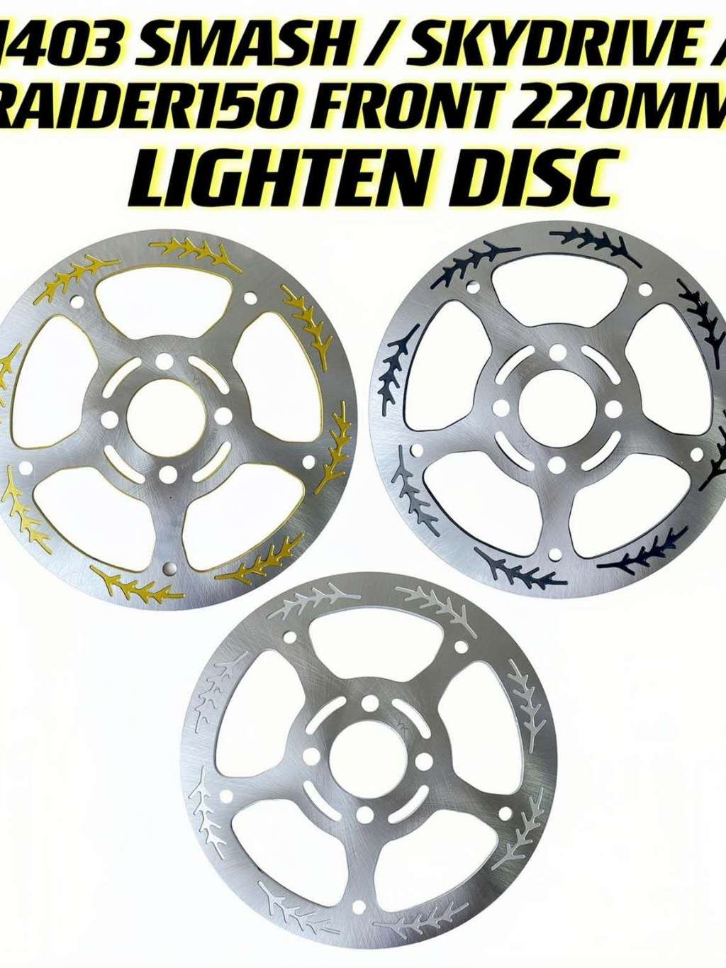 PDD motorcycle Lighten disc SKYDRIVE/SMASH/RAIDER150 4 holes 220MM 3 ...