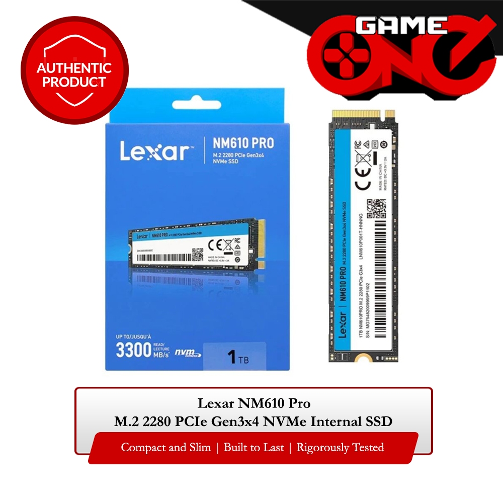 Disque SSD Lexar NM610 Pro 2To - NVMe M.2 Type 2280 à prix bas