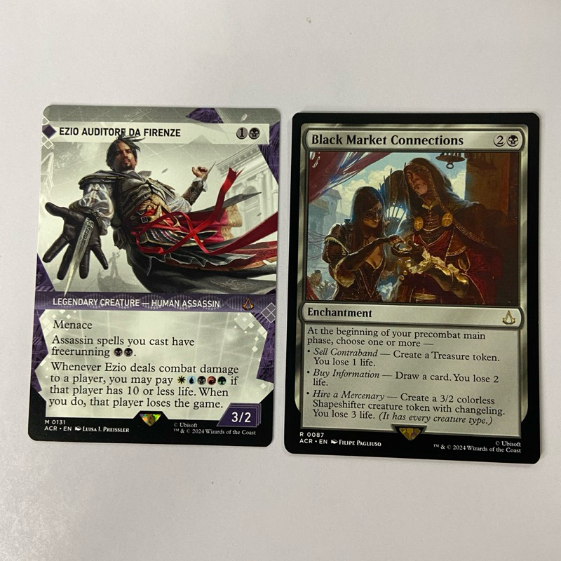 EZIO AUDITORE DA FIRENZE BLACK MARKET CONNECTIONS | ACR ASSASSIN'S CREED |  BLACK MTG | Shopee Philippines