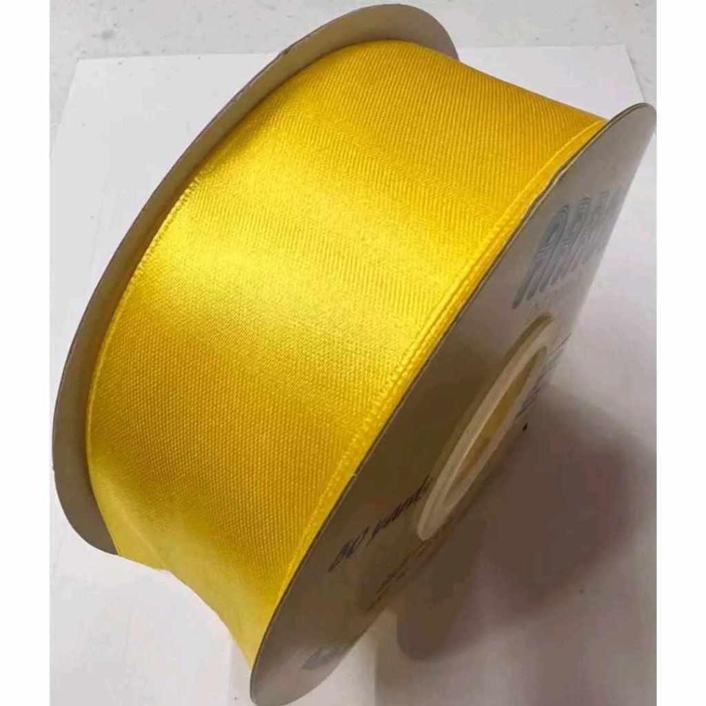 CANARY YELLOW #532 Double Edge Satin Ribbons for Gift Wrapping ...