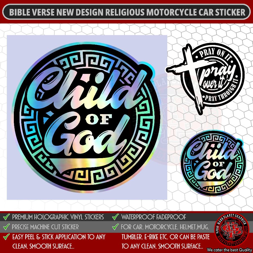 BIBLE VERSE NEW DESIGN RELIGIOUS CAR MOTORCYCLE STICKER WATERPROOF ...