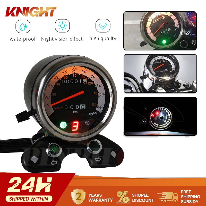 Universal Motorcycle Speedometer Odometer Motorcycle Speedometer With ...