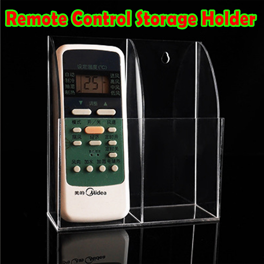 Clear Wall Mount Acrylic TV Air Conditioner Remote Control Holder, 1-3 ...