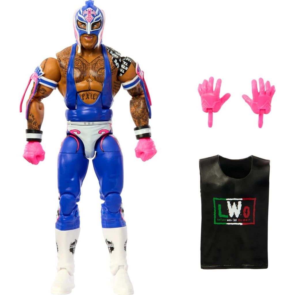 Mattel WWE Elite Top Picks Collection Action Rey Mysterio With NWO Gear ...