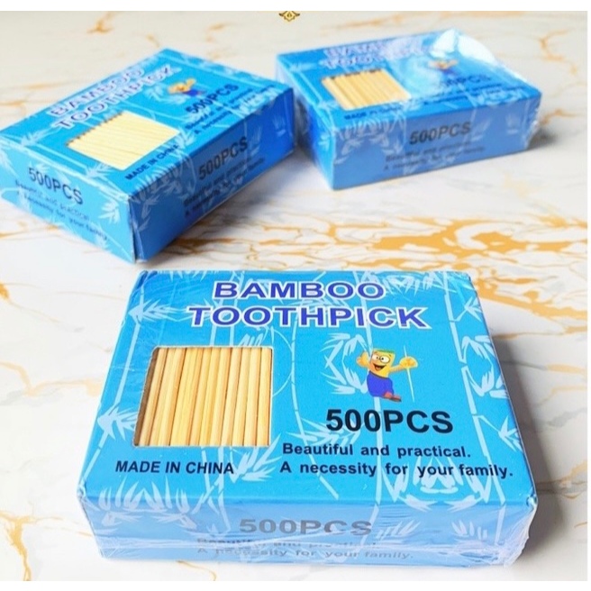 Double-Head Bamboo Toothpicks Disposable Bagged Fruit Picks Hotel ...
