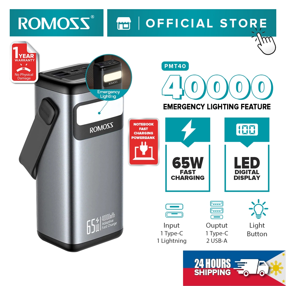 Romoss PPD20 20000mAh 50Watts Type-C Quick Charge For laptop/pad ...