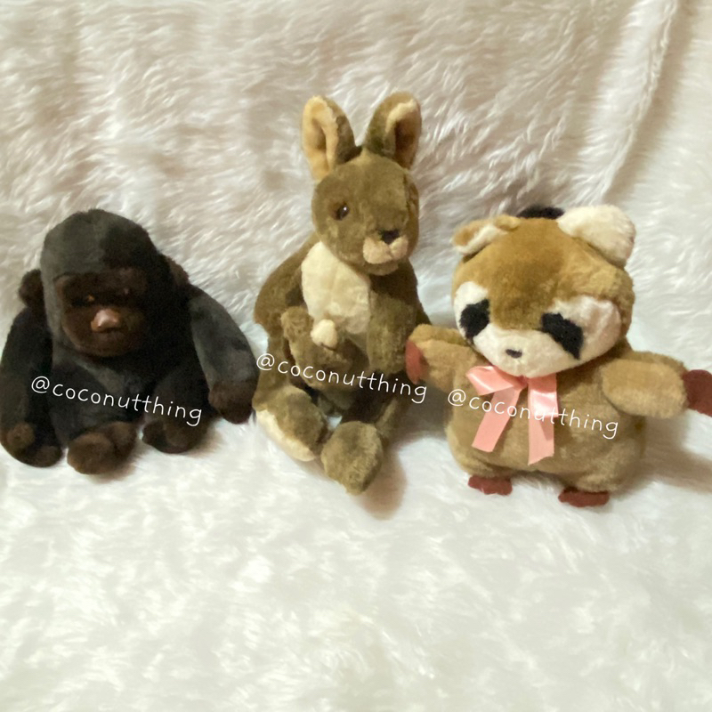 Plush | Realistic Gorilla Kangaroo Raccoon Plush Bundle | Shopee ...