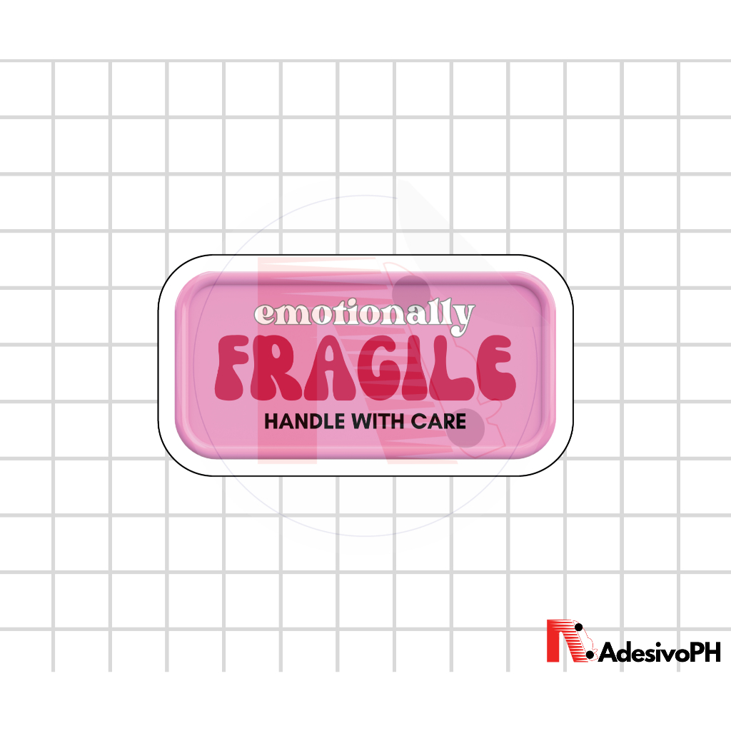 Emotionally fragile (handle with care) Sticker / MATTE / Waterproof ...