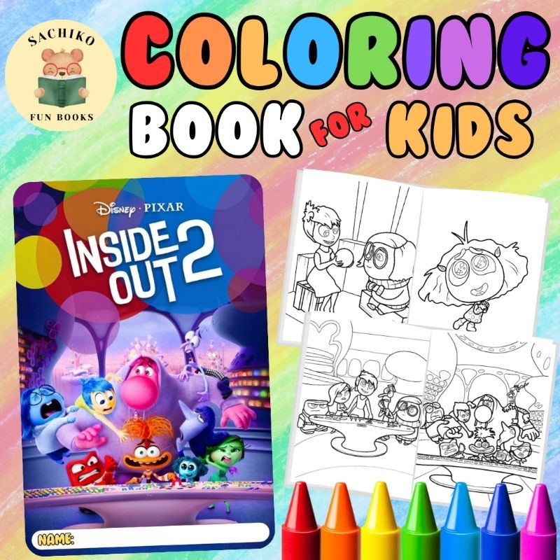 DISNEY PIXAR INSIDE OUT COLORING BOOK SACHIKO FUN BOOKS | Shopee ...