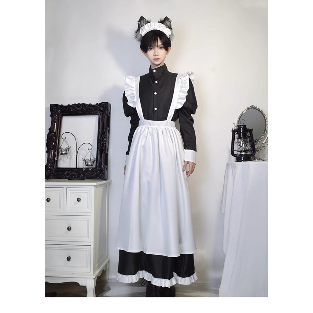 Maid Outfit Men Women Wear Cosplay Costume Anime Maid Dress Lolita ...