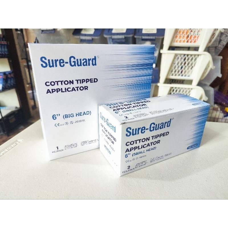 Sureguard Cotton Aplicator Tipped Sterile Small Head & Big Head 100pcs ...