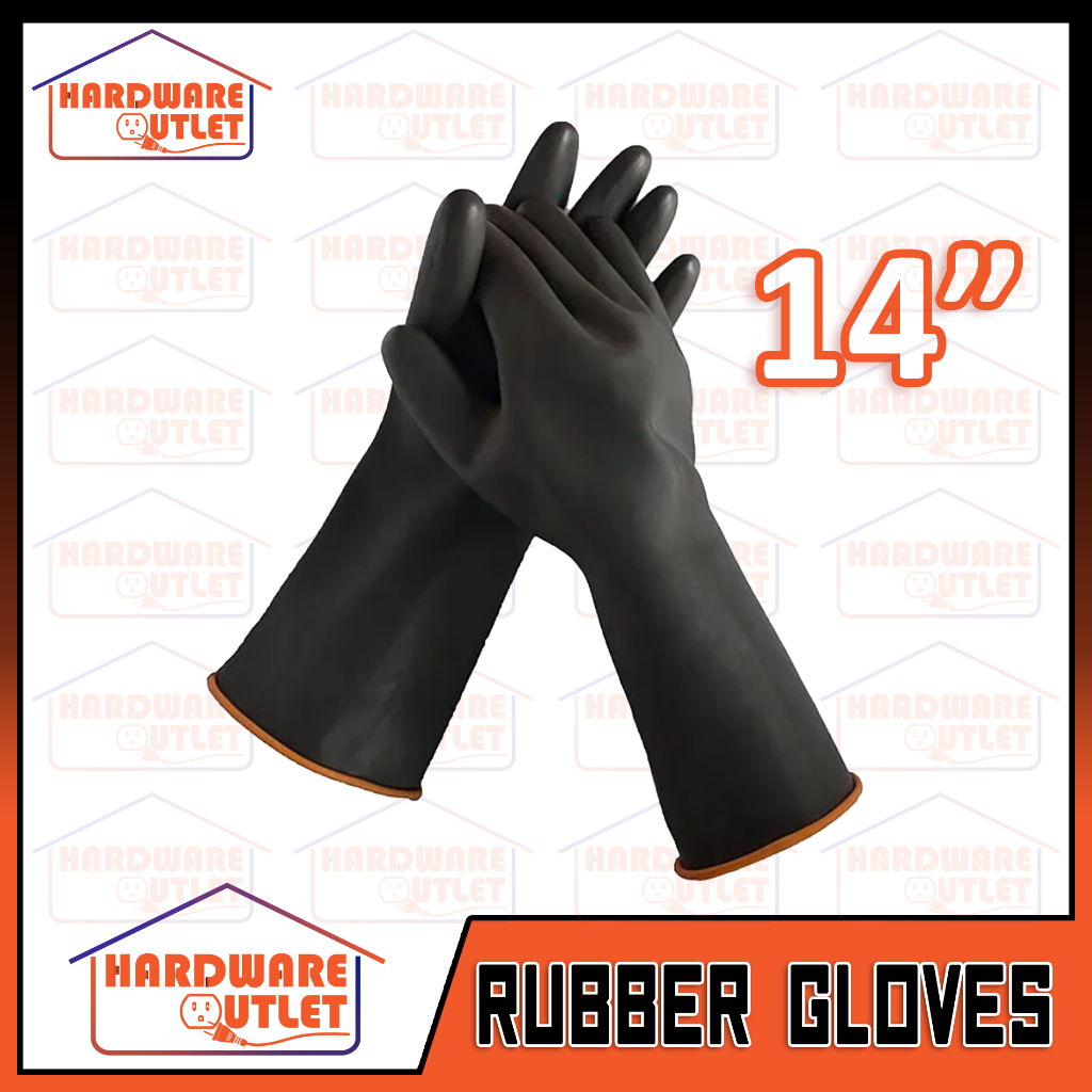 Military Chemical Protective Gloves – Rubber Work Gloves Set (S, M, L) NEW