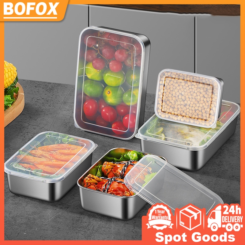 304 Stainless Steel Food Preservation Box Refrigerator Fresh-keeping ...