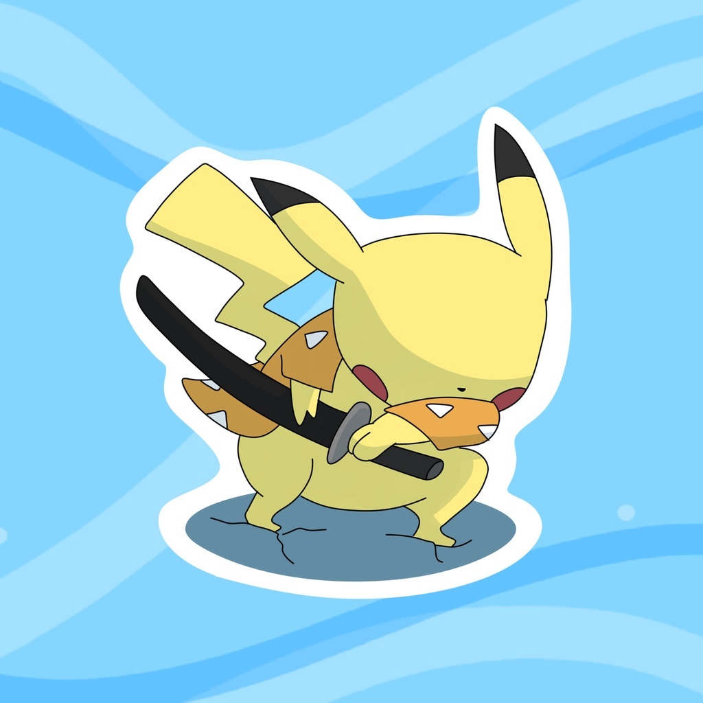 SSKAIT Pikachu Waterproof funny pokemon mood die cut sticker - Zenitsu ...