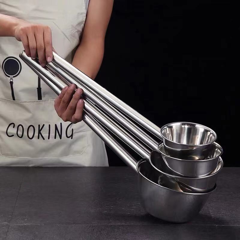 Long Handle Thickening Stainless Steel Soup Spoon Rice Scoop Household ...
