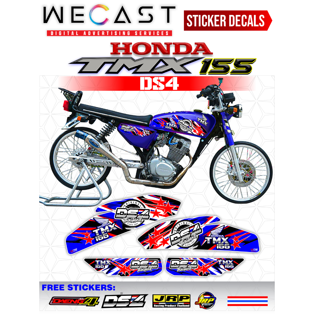 WECAST Honda TMX155 DS4 Tank Decals Sticker for Motorcycle Accessories ...