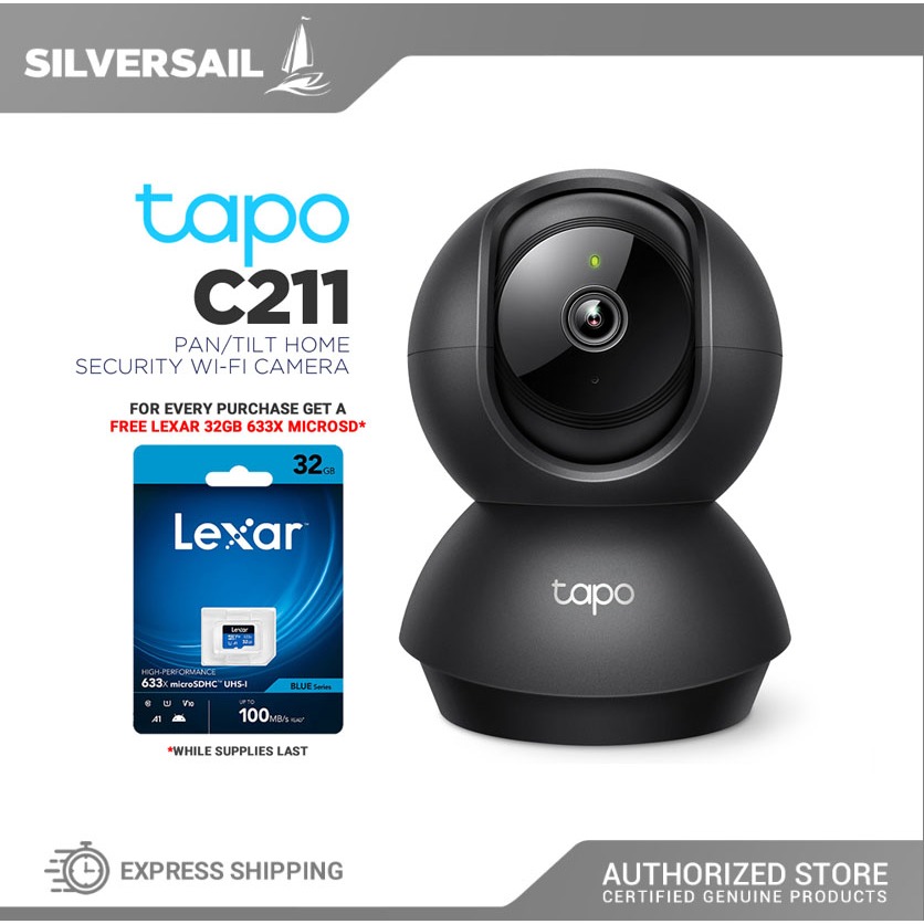 TPLink Tapo C211 Pan/Tilt Home Security WiFi Camera ( SD Card Not
