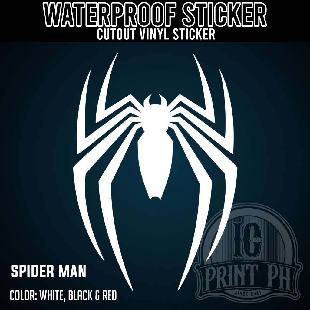 SPIDER MAN Logo Cutout Vinyl Sticker / Decal, Waterproof | Shopee ...