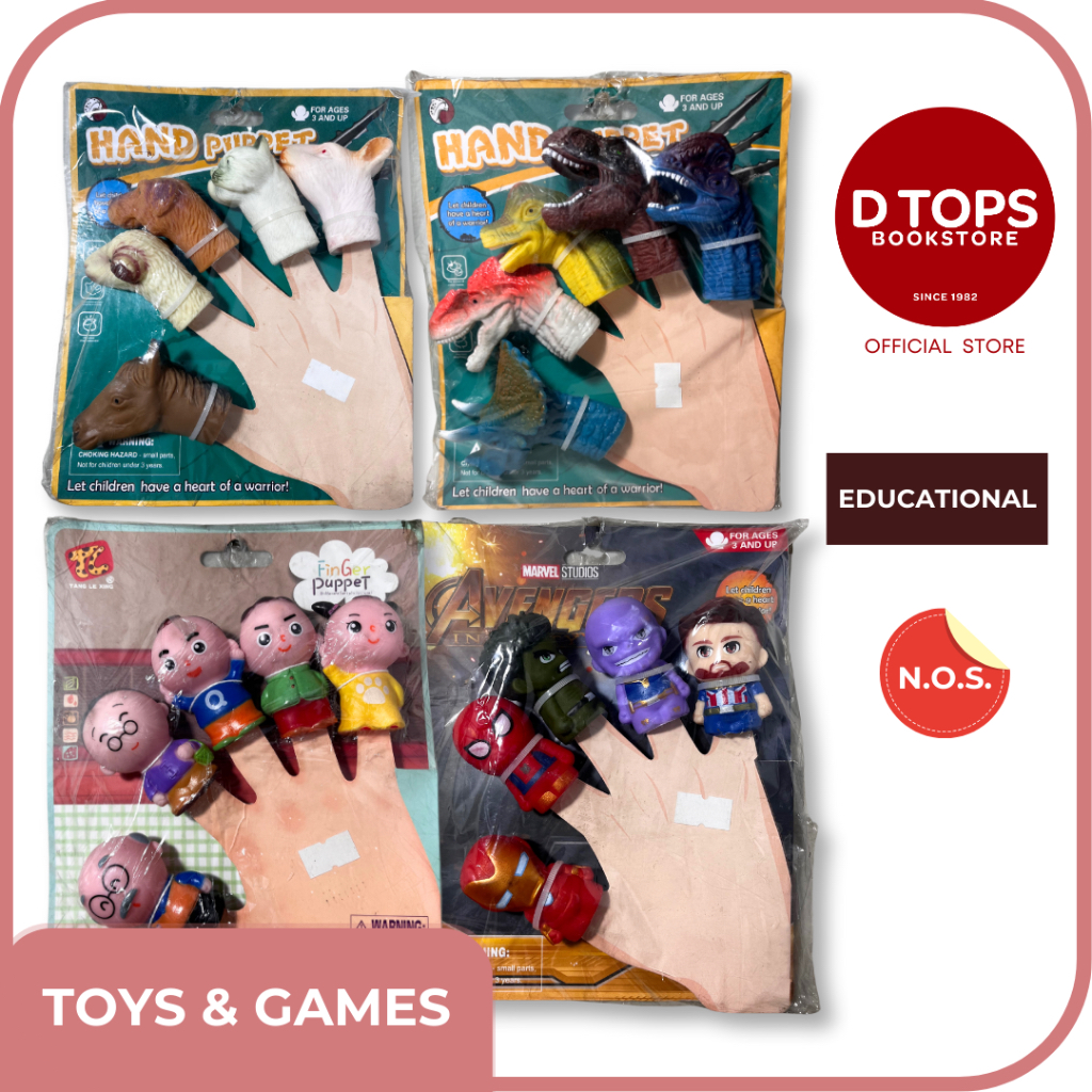 CHARACTERS HAND PUPPET FINGER PUPPETS for ages 3+ | Shopee Philippines