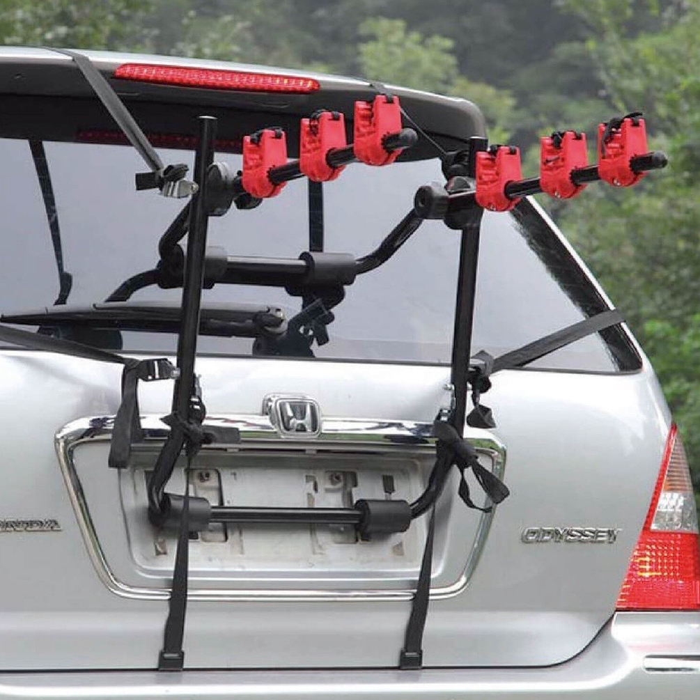 Inspeed 3-Bicycle Sturdy Arm Trunk Mount Bike Carrier Rack Rear Holder ...