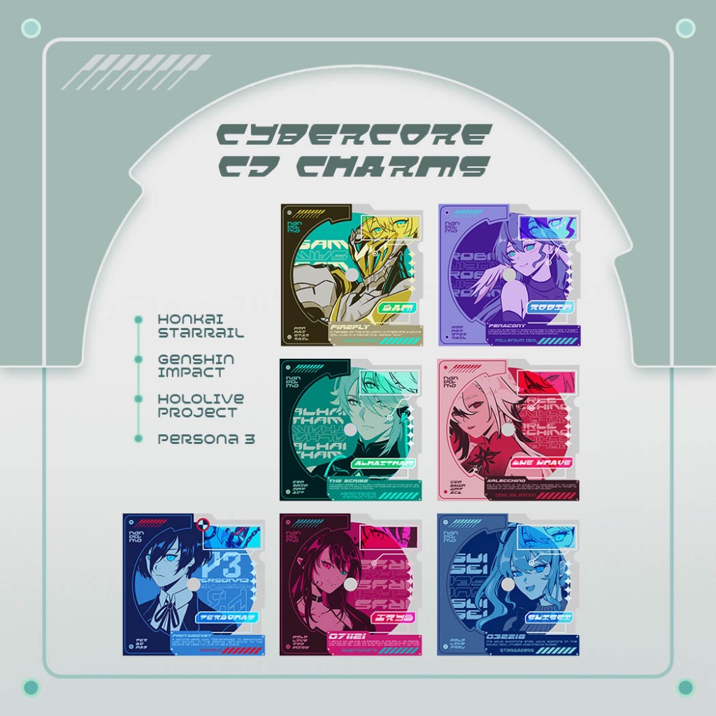 CD Charm Keychain - Hololive Hoshimachi Suisei Cybercore Aesthetic ...