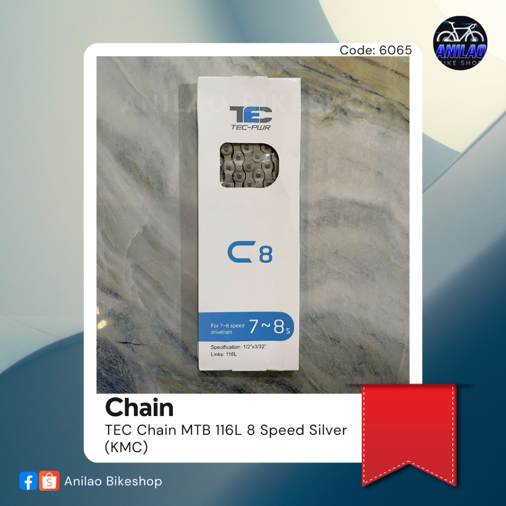 TEC Chain MTB 116L 8 Speed Silver (KMC) | Shopee Philippines