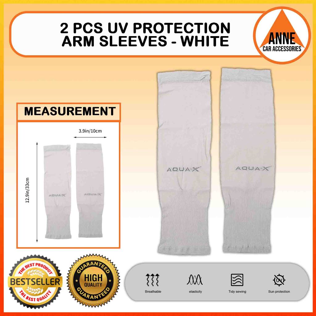 Rider Sleeve 2pcs UV Protection Arm Sleeves - White for Motorcycle ...