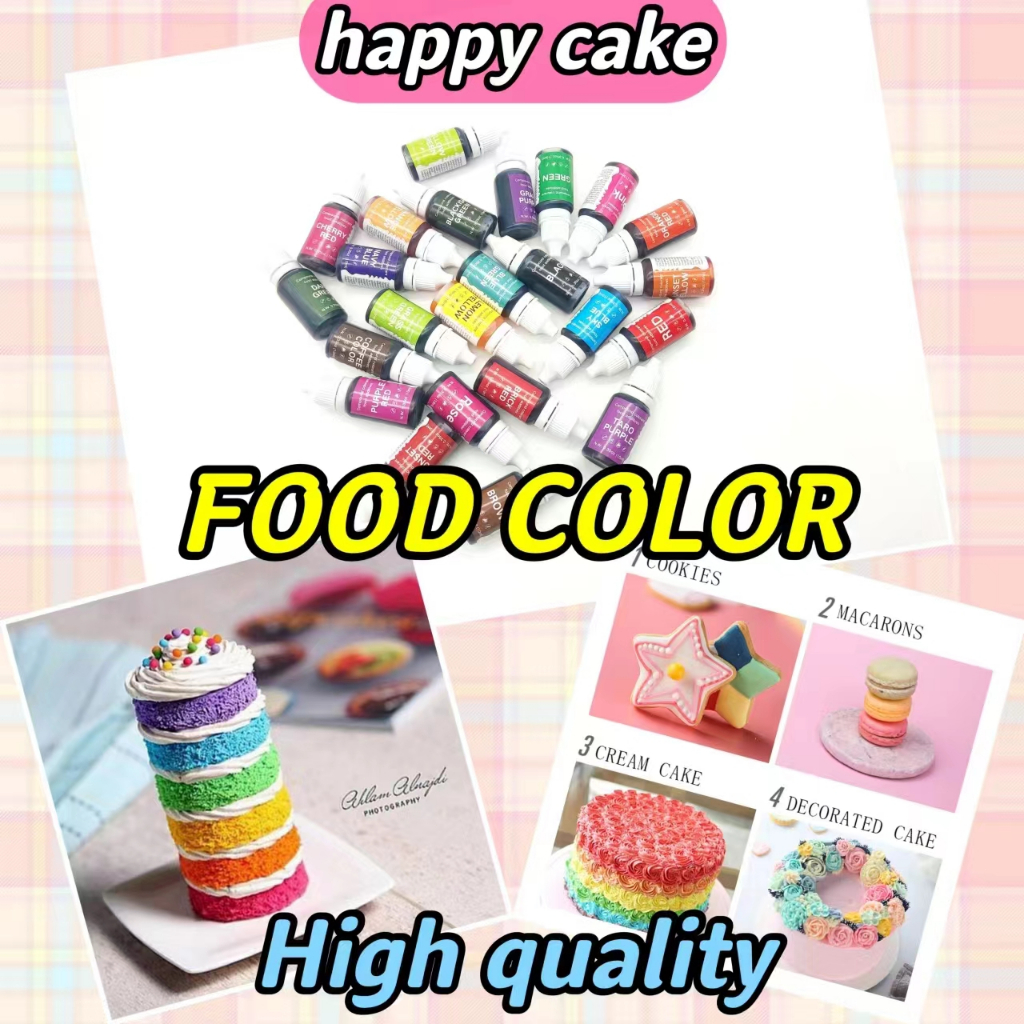 【30% discount】1pc 25color Natural Ink Coloring Baking Liquid color Cake ...