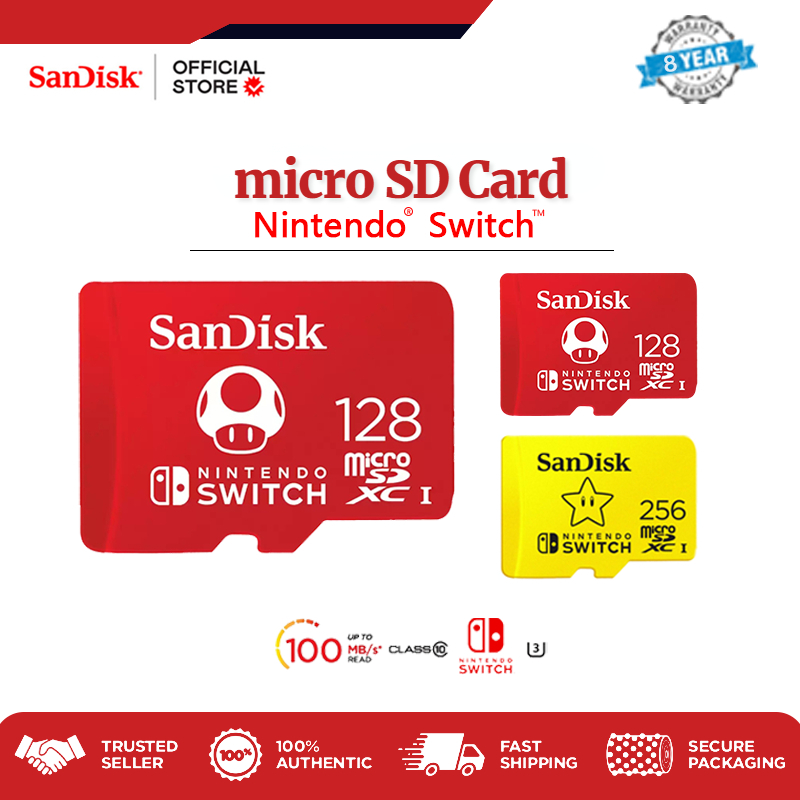 SanDisk microSDXC Card for Nintendo Switch 128GB 256GB Memory Card