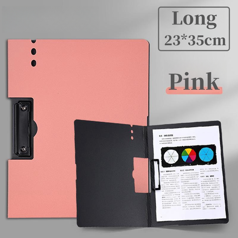 Long\A4 Size Clipboard with Pen Holder Vertical Long File Folder Double ...