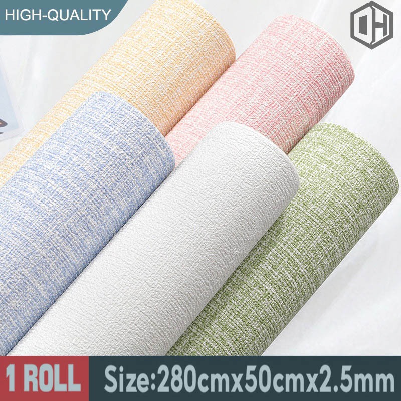 3D Linen Wall Sticker PE Foam Waterproof Anti-collision Self-adhesive ...