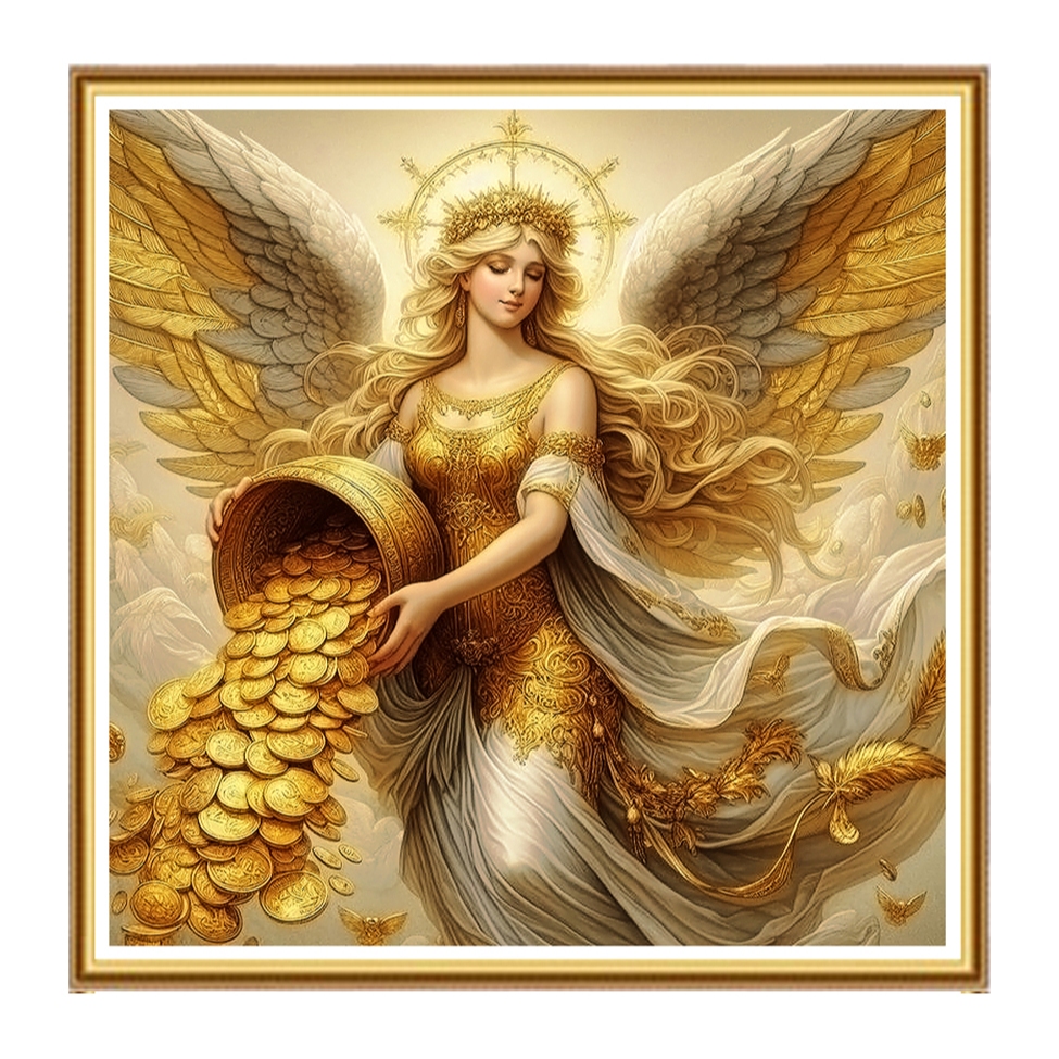 Angel of Fortune Cross Stitch COMPLETE SET 14ct DIY Counted Cross ...