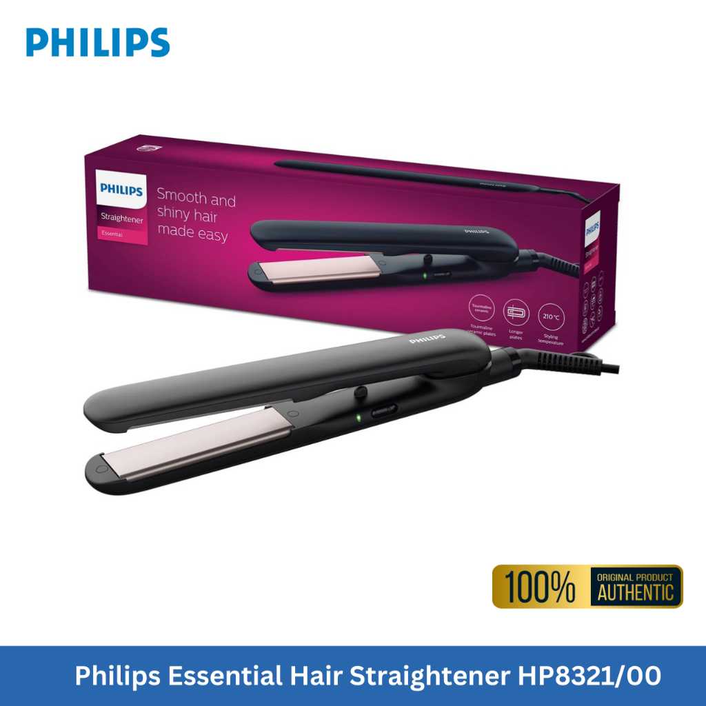 Philips Essential Hair Straightener HP8321 00 Fast Heating Universal Voltage Hair Straightening Shopee Philippines