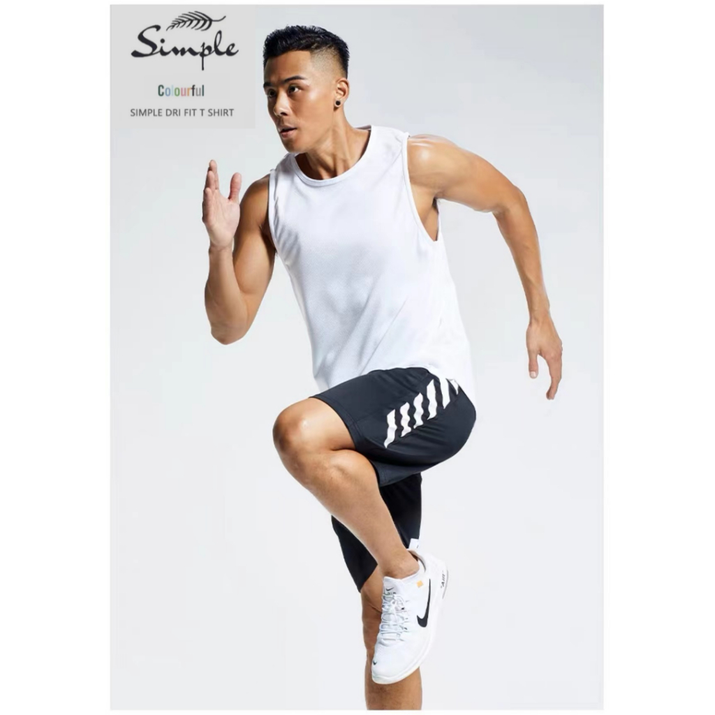 Simple dri fit Sando for men WHITE color Unisex Casual Urban Mode ...