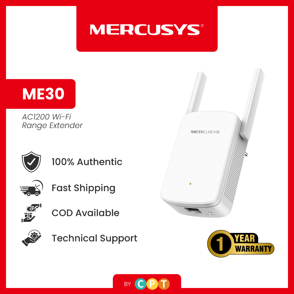 Mercusys | ME30 | AC1200 | 1.2Gbps | Dual Band | Wi-Fi 5 | Range ...