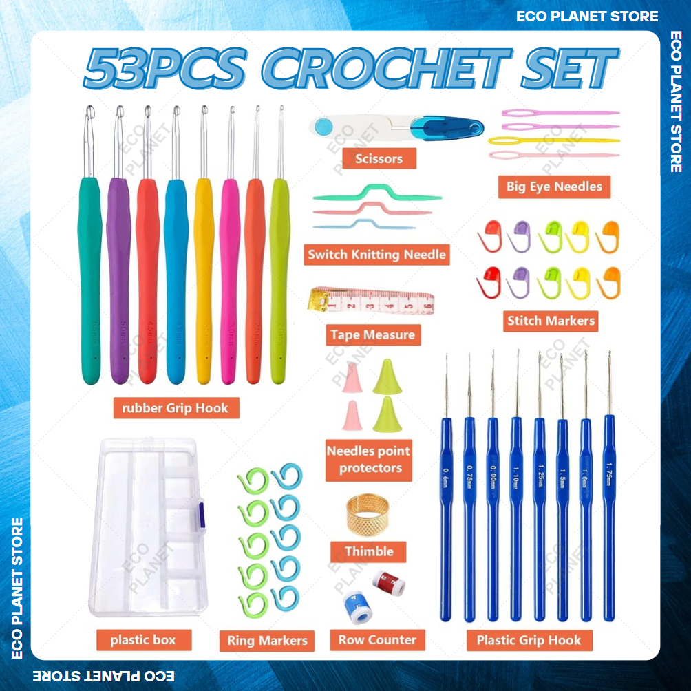 Ecoplanet 52PCS Crochet Tools Set 16 Sizes of Hook Perfect for ...