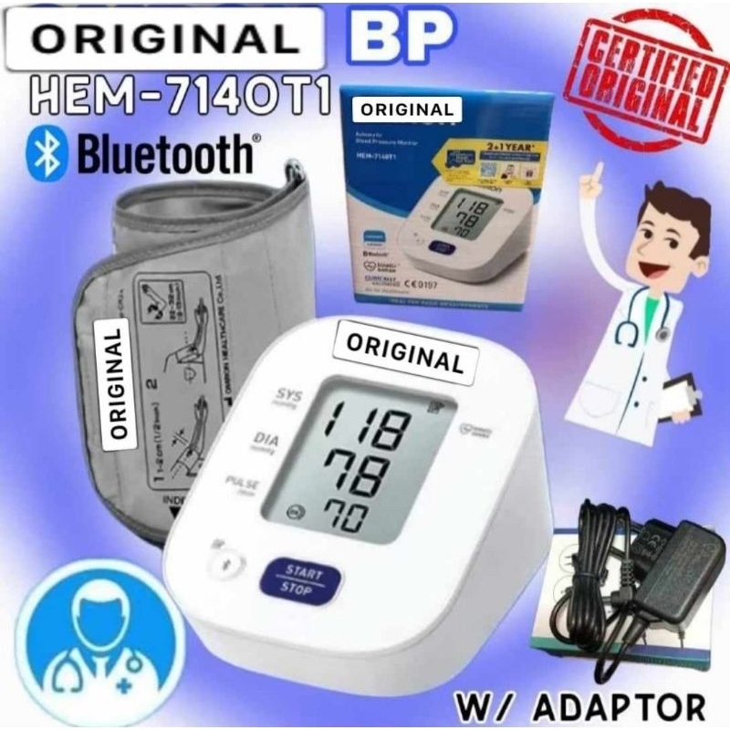 BP HEM-7140T1 Automatic BP monitor Set (w/BLUETOOTH APP) | Shopee ...