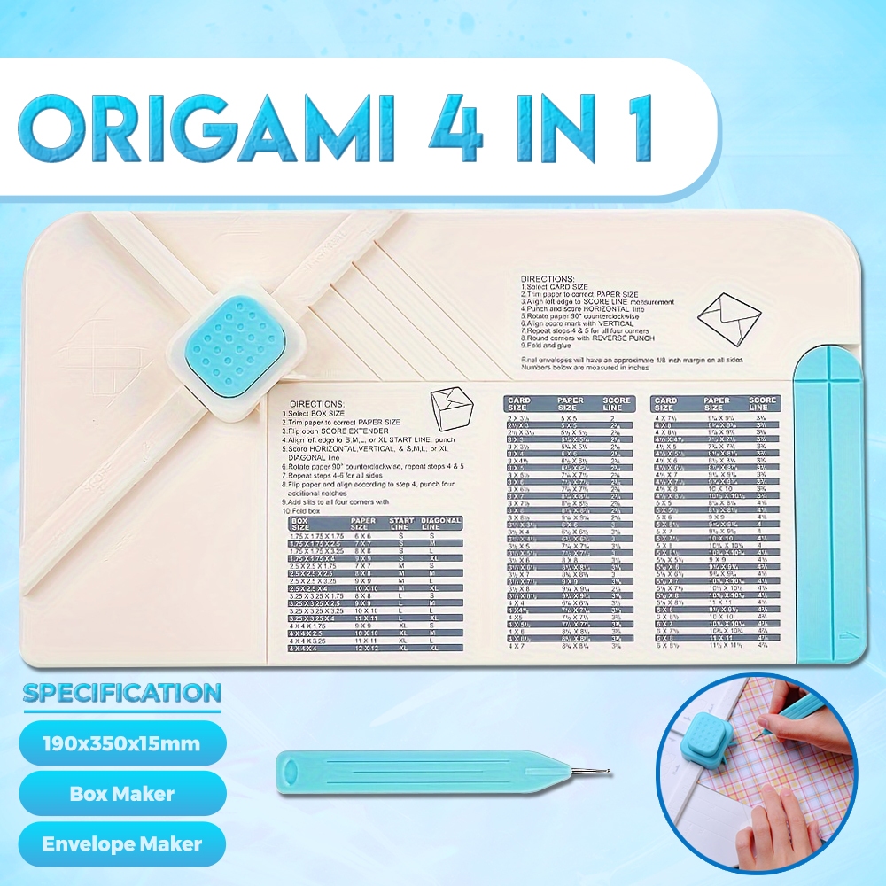 Origami Envelope Punch Board Maker Creasing Paper Embosser Shaper ...