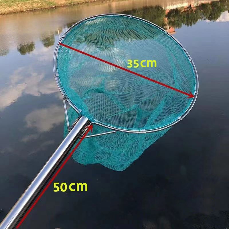 Fishing Net Stainless Steel Handle Nylon Woven Mesh 100CM Capture Big Fish  Essential Fishing Tools | Shopee Philippines