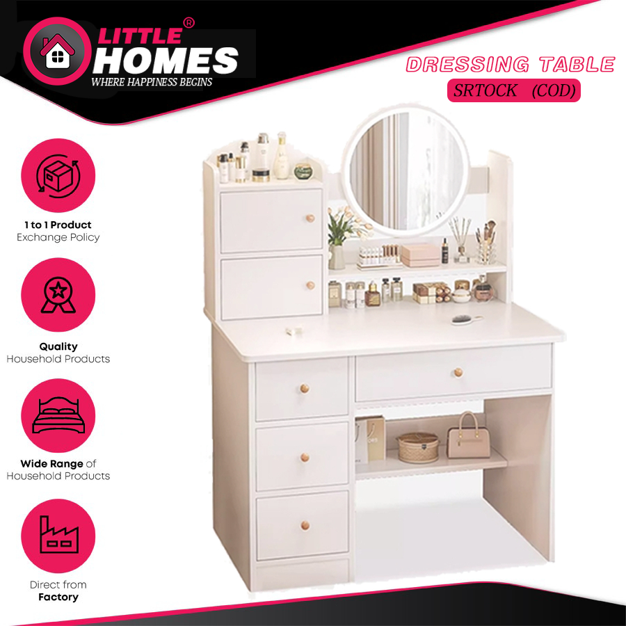 FCOOL Dressing table bedroom simple dressing table storage rack ...