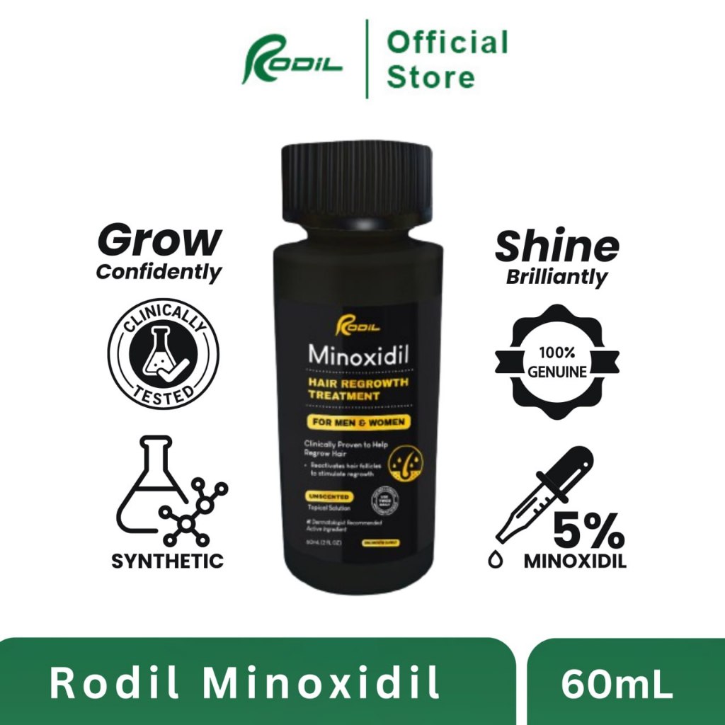 Rodil Minoxidil Strands 5 Topical Solution Hair Grower Beard Grower